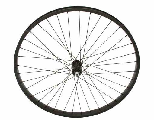 26" x 1.75 Black Alloy Front Bike Wheel 36 Spoke