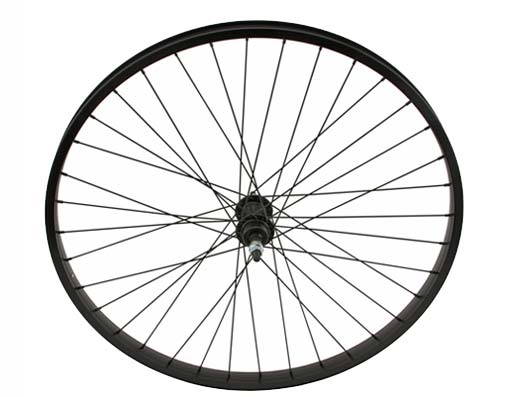 26" x 1.75 Alloy Rear Bike Wheel 36 Spoke Black