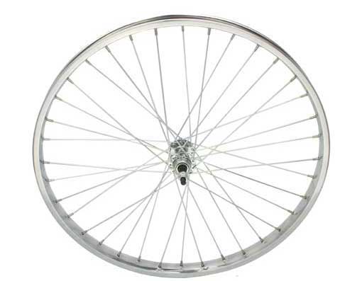 26" x 2.125 Steel Free Bike Wheel 36 Spoke Chrome