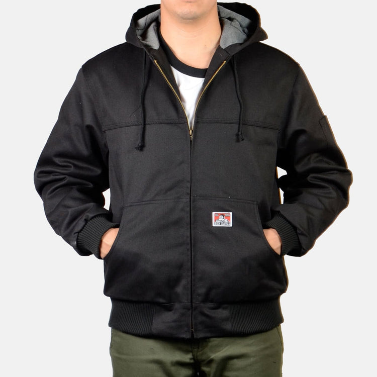 Ben Davis Black Hooded Jacket-Zip-up