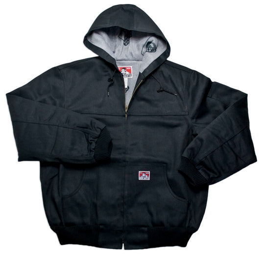 Ben Davis Black Hooded Jacket-Zip-up