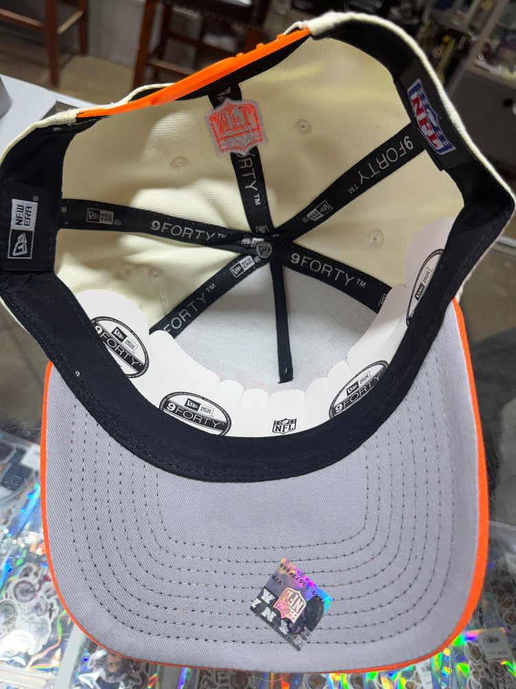 Denver Broncos snapback hat White orange and Blue