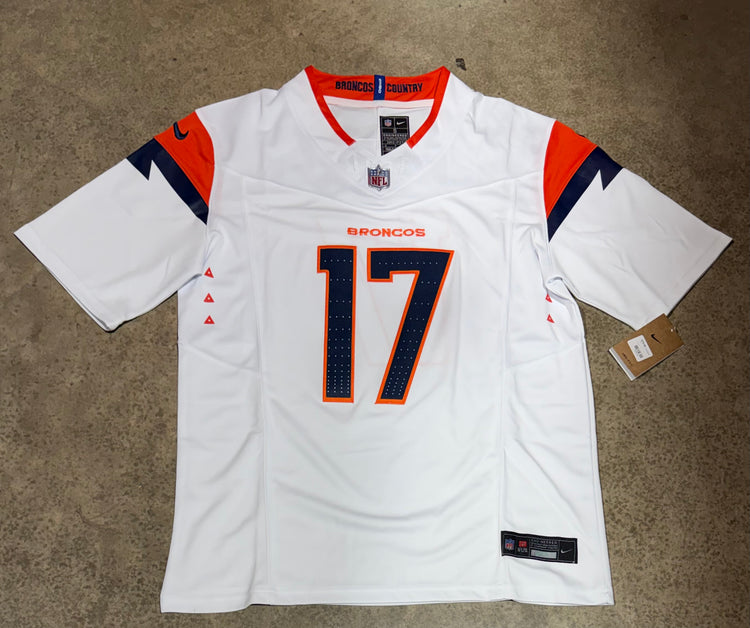 Denver Broncos Jaylen Waddle replica Jersey # 17 White