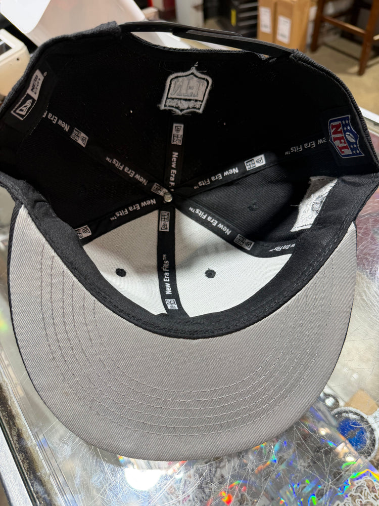 Las Vegas Raiders Black White Grey Gray hat replica snap back