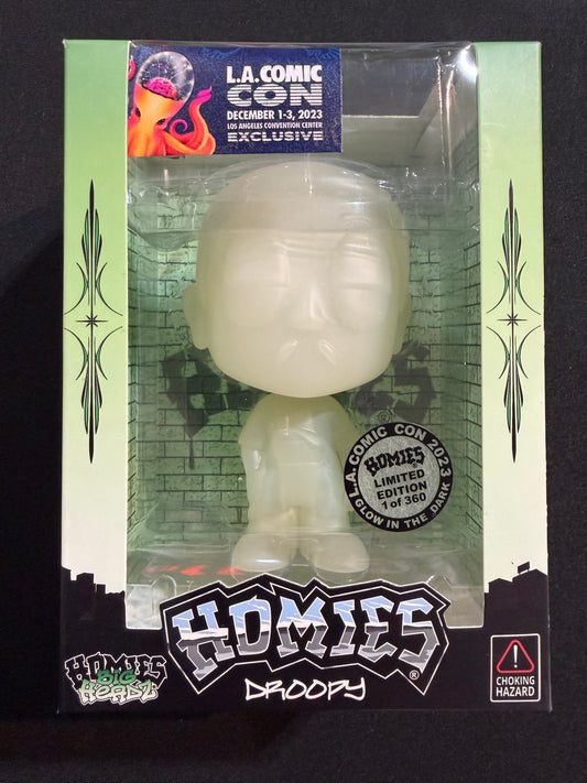 HOMIES Big Headz Series #3 Collectables Droopy GLOW IN THE DARK