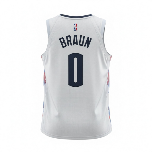 Denver Nuggets Christian Braun 0 City edition White Rainbow replica