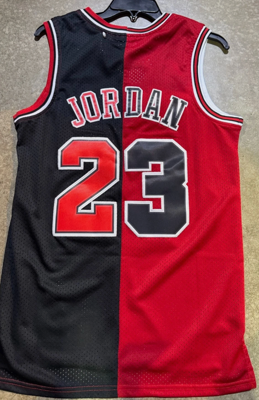 Chicago Bulls Michael Jordan # 23 Jersey Red Black Split