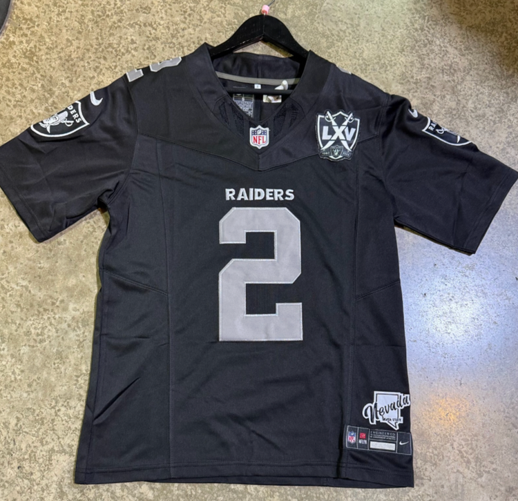 Las Vegas Raiders Jersey Ashton Jeanty # 2 Black with Patch