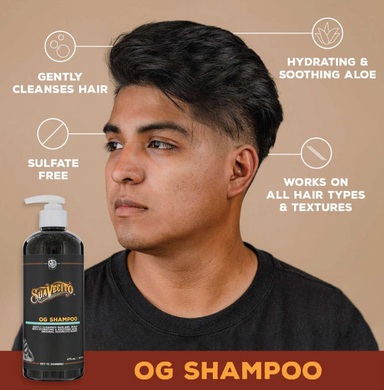 Suavecito OG Shampoo – Daily Clarifying Shampoo with Signature Scent | Deep Cleansing, Sulfate-Free Formula for Men | Refreshes Scalp & Removes Build-Up