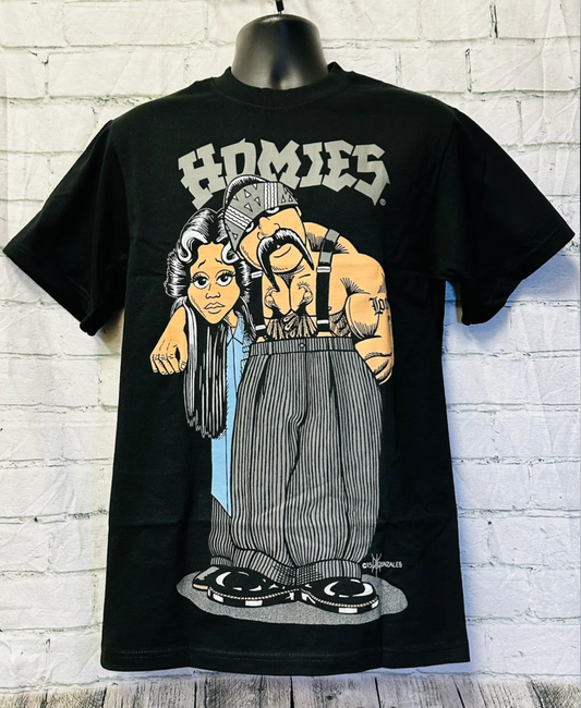 HOMIES T Shirt Homies Big Loco Lowrider Chicano Art David Gonzales