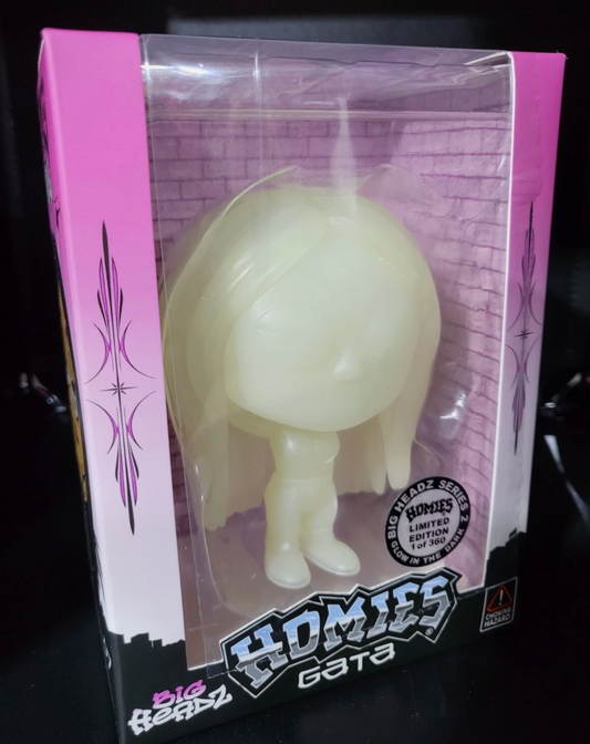 HOMIES Big Headz Series #2 Collectables Gata GLOW IN THE DARK