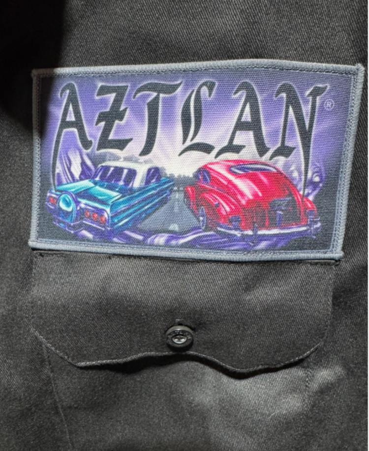 DGA Work Shirt Black Mi Gente Button up Lowrider Art David Gonzales