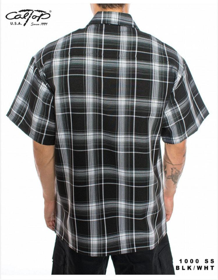 1000 S/S Plaid Color Base : Black-White