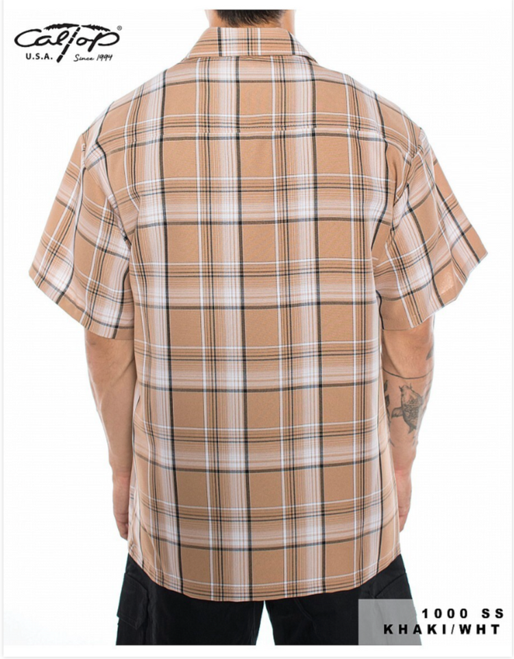 1000 S/S Plaid Color Base : Khaki-White