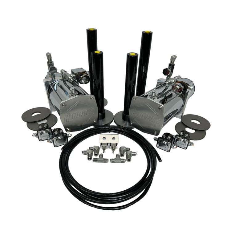 Hoppos Hydraulics 2 Pump Kit Front Back Chrome Street