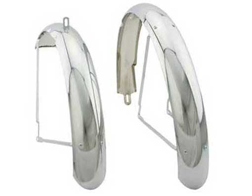 26" Classic Stander Balloon Fender Set Chrome