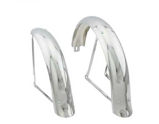 16" Flared Adjustable Fender Set Chrome