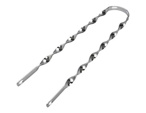 26" Twisted Fender Braces Chrome