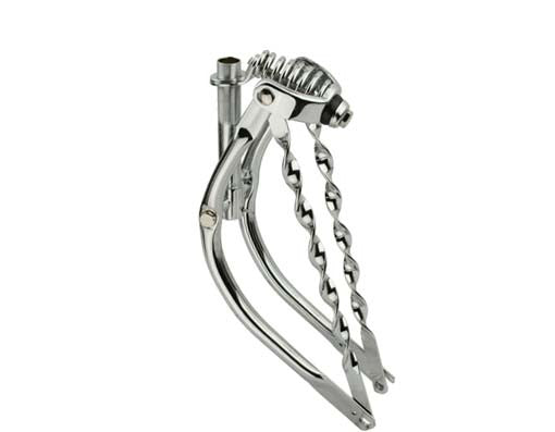 16" Bent Spring Fork 1" w/Twisted Bars Chrome