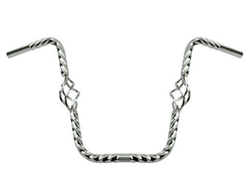 Cage Twisted Handlebar 16" 25.4mm Chrome.