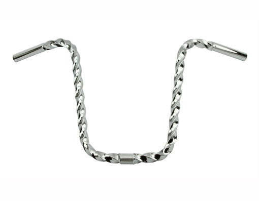 All Square Twisted Handlebar 13" 25.4mm Chrome.