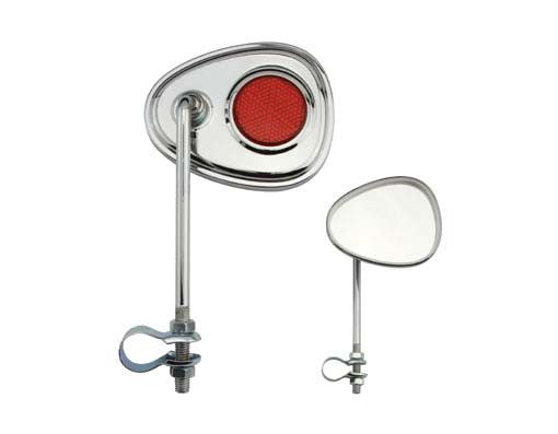 V Mirror Chrome Red Reflectors.