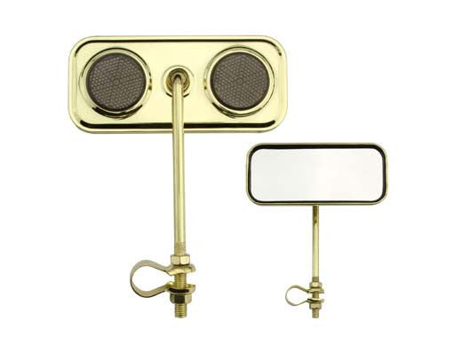 Rectangle Mirror Gold Black Reflectors.
