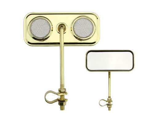 Rectangle Mirror Gold Clear Reflectors.