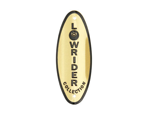 Lowrider Name Plate Gold/Black.
