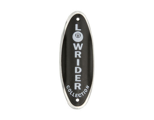Lowrider Name Plate Black/White.