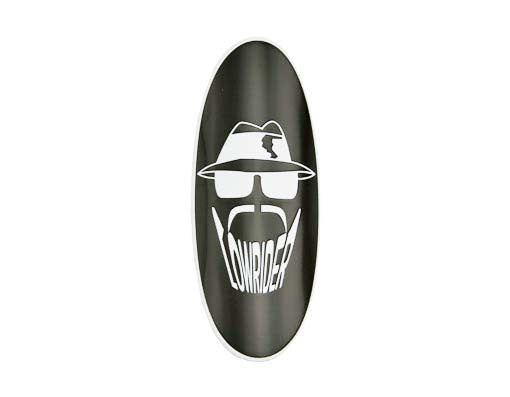 Lowrider Head Name Plate Black/White.