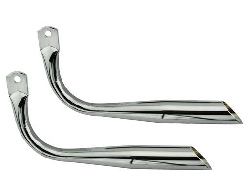 Muffler Oblique W/O Holes Chrome.