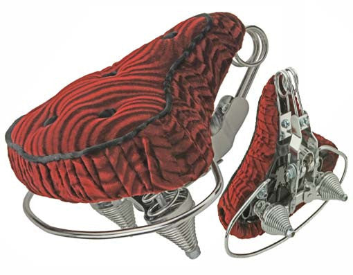 Beach Cruisers Saddle Velour Red