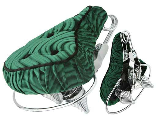 Beach Cruisers Saddle Velour Green.