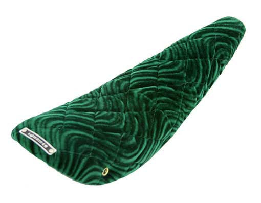 20" Banana Saddle Diamond Velour Green.