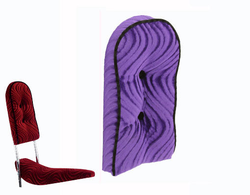 Lowrider Back Cushion Velour Purple.