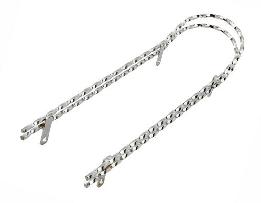 Double Square Twisted Sissy Bar Chrome.