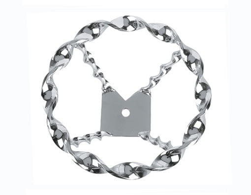 Full Flat Twisted Streight Steering Wheel Chrome.