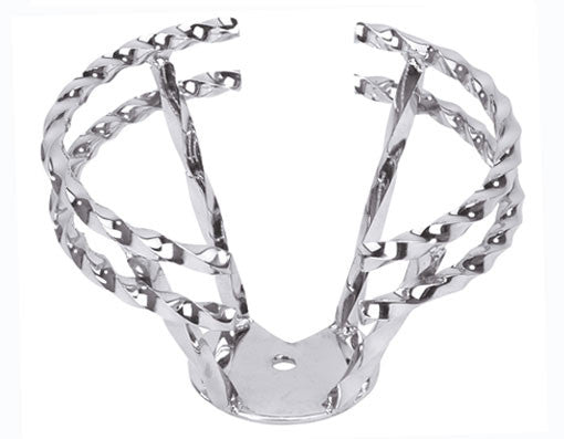 Half Double Twisted Streight Steering Wheel Chrome.