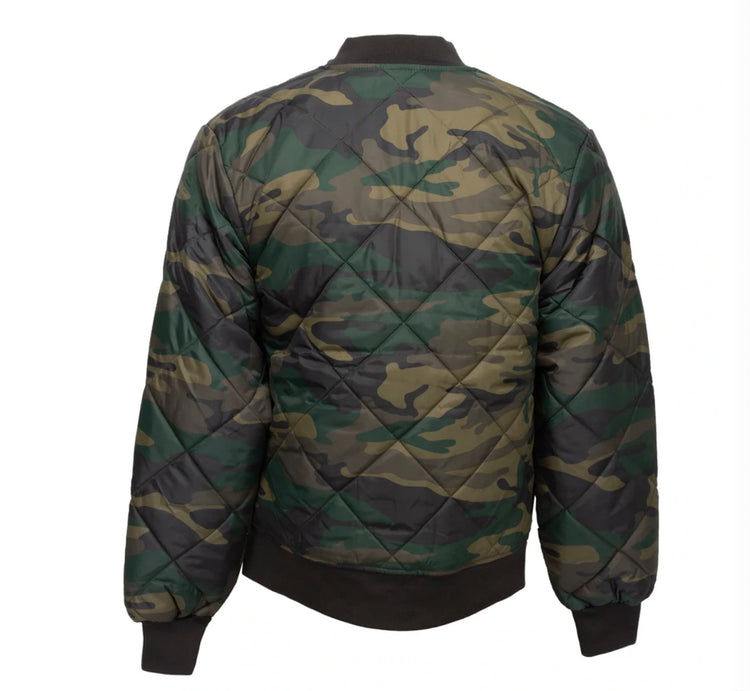 Dickies diamond quilted Jacket Hunter Green Camo Camouflage