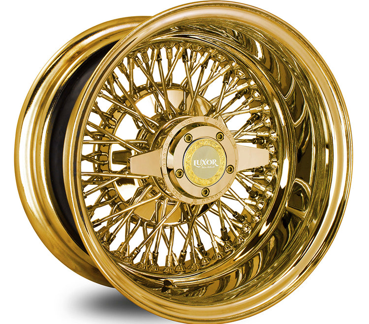 Luxor Wire Wheels All Gold Cross Lace 13X7 72" reverse