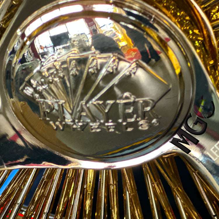 Player 22x8 - 150 spoke all gold wire wheels standard