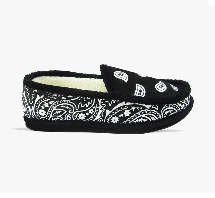 Faux Fur Paisley Bandana Shoe