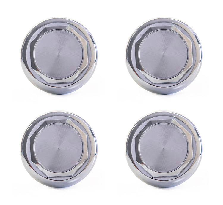 Chrome Hexagon Knock Offs - Set of 4