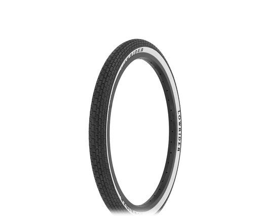 Lowrider Raised Letter Tire 20 x 1.75 Black/White Side Wall HF-120A.
