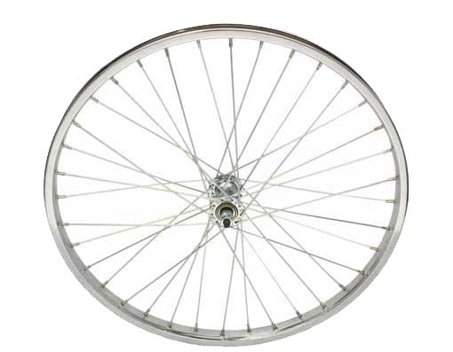 24" x 1.75 Steel Front Bike Wheel 36 Spoke