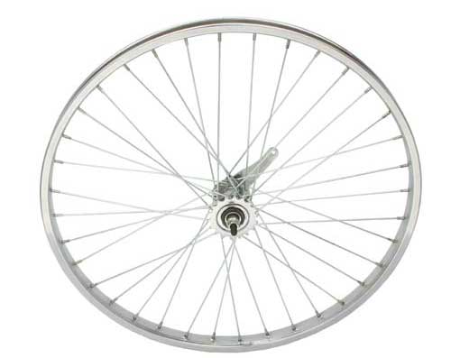 26" x 1.75 Steel Coaster Bike Wheel 36 Spoke Chrome