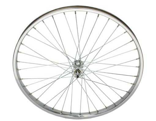 26" x 2.125 Steel Front Wheel 36 Spoke Chrome