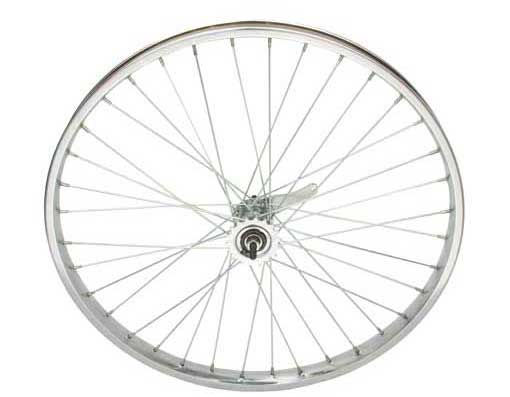 26" x 2.125 Steel Coaster Bike Wheel 36 Spoke Chrome