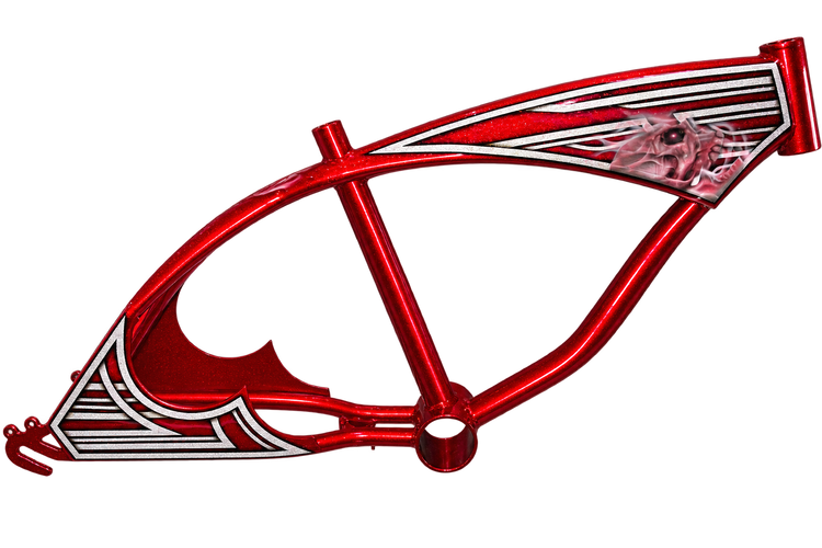 20" inch Custom Candy Red Skull patterned out Frame and Fenders set